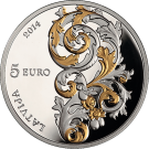 Sudraba monēta "Kurzemes baroks" 5 Eiro 