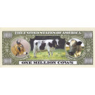 Miljons dolāru banknote "Viens miljons govju"