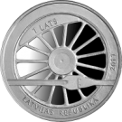 Sudraba monēta "Dzelzceļš Latvijā 1860" kolekcijai