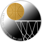 Sudraba monēta "Latvijas basketbolam 100"