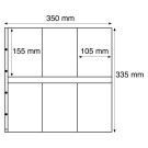 Leuchtturm Plastic pockets MAXIMUM, for new postcards, portrait, black (304904)