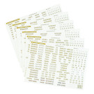 Leuchtturm Country labels with gold lettering diverse philatelic terms, volume numbers, etc. (306729)