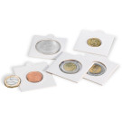 Leuchtturm MATRIX coin holders, white, inside Ø 27,5 mm, self-adhesive, pack of 25 (308858)