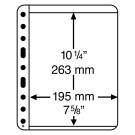 Leuchtturm plastic pockets VARIO PLUS, extra Strong film, 1-way division, black (321927)