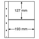 Leuchtturm Plastic pockets OPTIMA, XL, 2-way division, black (334915)