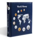 Leuchtturm coin album OPTIMA,"World Money"with 5 different OPTIMA coin  sheets, incl.slipcase, blue (344959)
