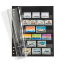 Leuchtturm OMEGA insert stock sheets, black carton with 6 clear strips, clear protective sheet (346722)