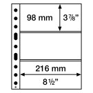 Leuchtturm GRANDE EASY plastic sheets, 3 horizontal pockets for banknotes, PP, clear, pack of 50 (358074)