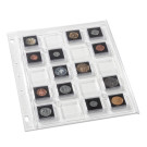 Leuchtturm ENCAP plastic sheets for QUADRUM mini coin capsules, pack of 2 (360060)