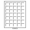 Leuchtturm coin box 35 square compartments up to 35 mm Ø, smoke coloured (315905)