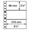 Leuchtturm GRANDE EASY plastic sheets, 3 horizontal pockets for banknotes, PP, clear, pack of 50 (358074)