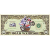 Miljons dolāru banknote motociklistiem "ROAD WARRIOR"