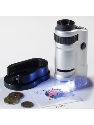 Mikroskops ar LED gaismas diodi un palielinājumu no 20 līdz 40x, 305995