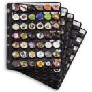 Black plastic sheets for 42 champagne bottle caps, 305080