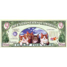 Dolāru banknote veltīta kaķiem "CRAZY FOR CATS"