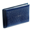 Blue pocket coin wallet with 8 coin sheets, 314775 