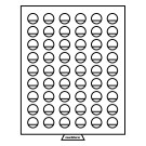 Leuchtturm coin box 54 round compartments with 26 mm Ø, smoke coloured (309858)