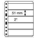 Leuchtturm Plastic pockets VARIO PLUS, extra strong film, 5-way division, black (317000)