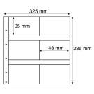 Leuchtturm Plastic pockets MAXIMUM, for old postcards, landscape format, black (322444)