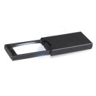 Leuchtturm LED pull-out magnifier with 2.5x and 45x magnification, black (359054)