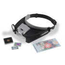 Leuchtturm LED headband magnifier FOKUS with 1.5x up to 8x magnification (359831)