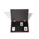 Leuchtturm VOLTERRA presentation case for 8 x gold bar in blister packaging, mahogani (362499)