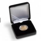 Leuchtturm Etui NOBILE for one 2-euro coin “Charles de Gaulle“ in capsule, black (363077)