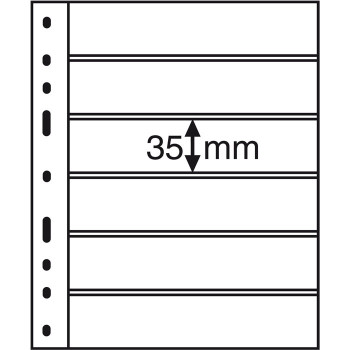 OPTIMA Plastic Pockets, 6-way division, black, 316995