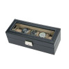 Black imitation leather box for watches, 264