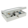 White wooden presentation case, SAFE 263