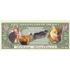 Original Dollar banknote with cats "CRAZY FOR CATS"