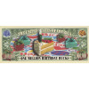One Million Dollar Banknote "Happy birthday"