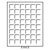 Leuchtturm coin box 48 square compartments up to 30 mm Ø, grey (302202)