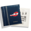 Leuchtturm Turn-bar Binder PERFECT DP, classic design, "AUSTRIA" imprint, incl. slipcase, blue (311267)