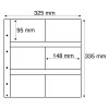 Leuchtturm Plastic pockets MAXIMUM, for old postcards, landscape format, black (322444)