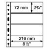 Leuchtturm GRANDE EASY plastic sheets, 4 horizontal pockets for banknotes, PP, clear, pack of 50 (358075)