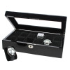 Black, lacquer, wooden watch case for 12 watches SAFE 251