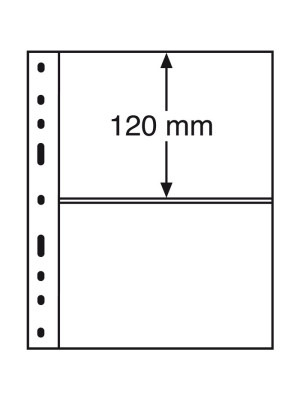 OPTIMA Plastic Pockets, 2-way division, black, 322646