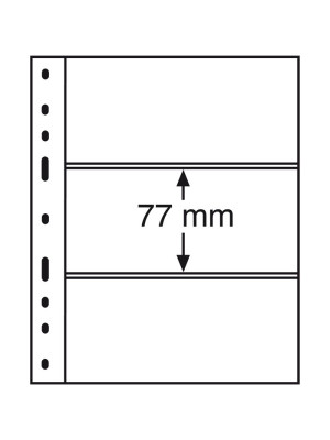 OPTIMA Plastic Pockets, 3-way division, clear, 317839