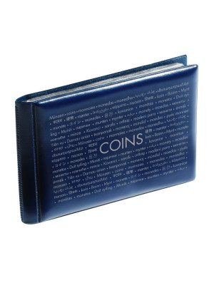 Blue pocket coin wallet with 8 coin sheets, 314775 