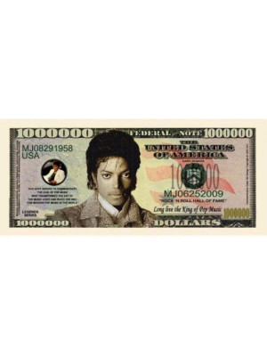 Million Dollars Banknote "Michael Jackson"