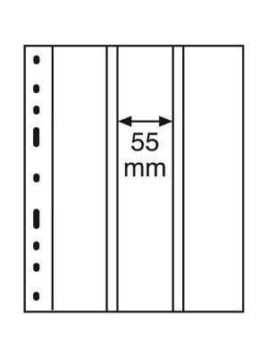 OPTIMA plastic pockets 3-way division, vertical, clear, 311363