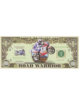 Million Dollars motorcyclists banknote "ROAD WARRIOR"